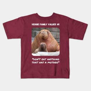 Veggie Family Values #1 (Walrus) Kids T-Shirt